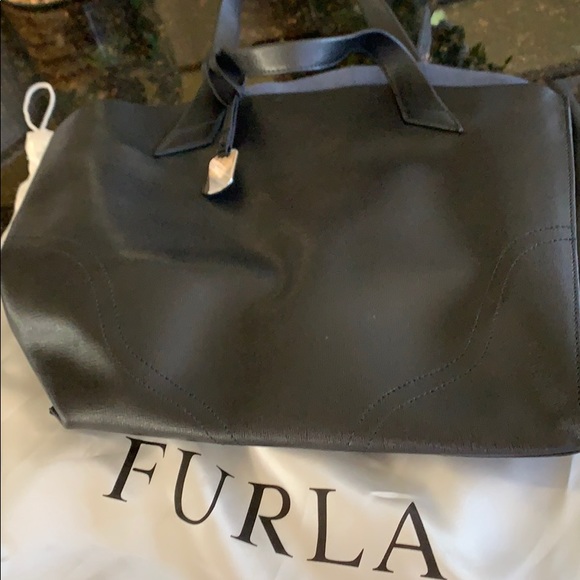 Furla Handbags - Furla Black Leather Handbag